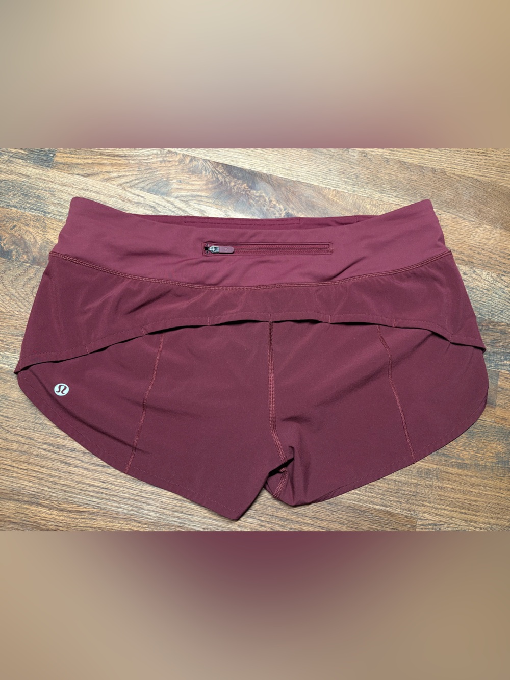 Lululemon burgundy athletic shorts - Picture 3 of 6